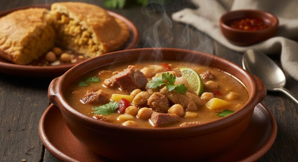 Gastronomia tipica de Cucuta pastel de garbanzo y masato